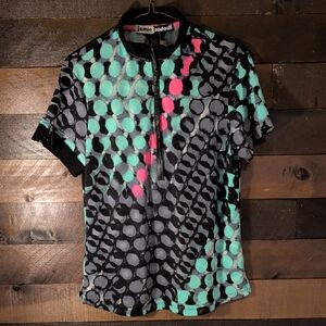 Jamie Sadock Multicolor Patterned Polo Shirt  Size S